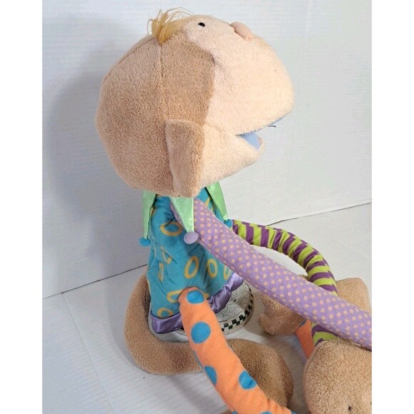 Manhattan Toy Monkey Jester 30" Plush Hand Puppet Magnetic Hands Feet Polka Dots - Picture 3 of 8